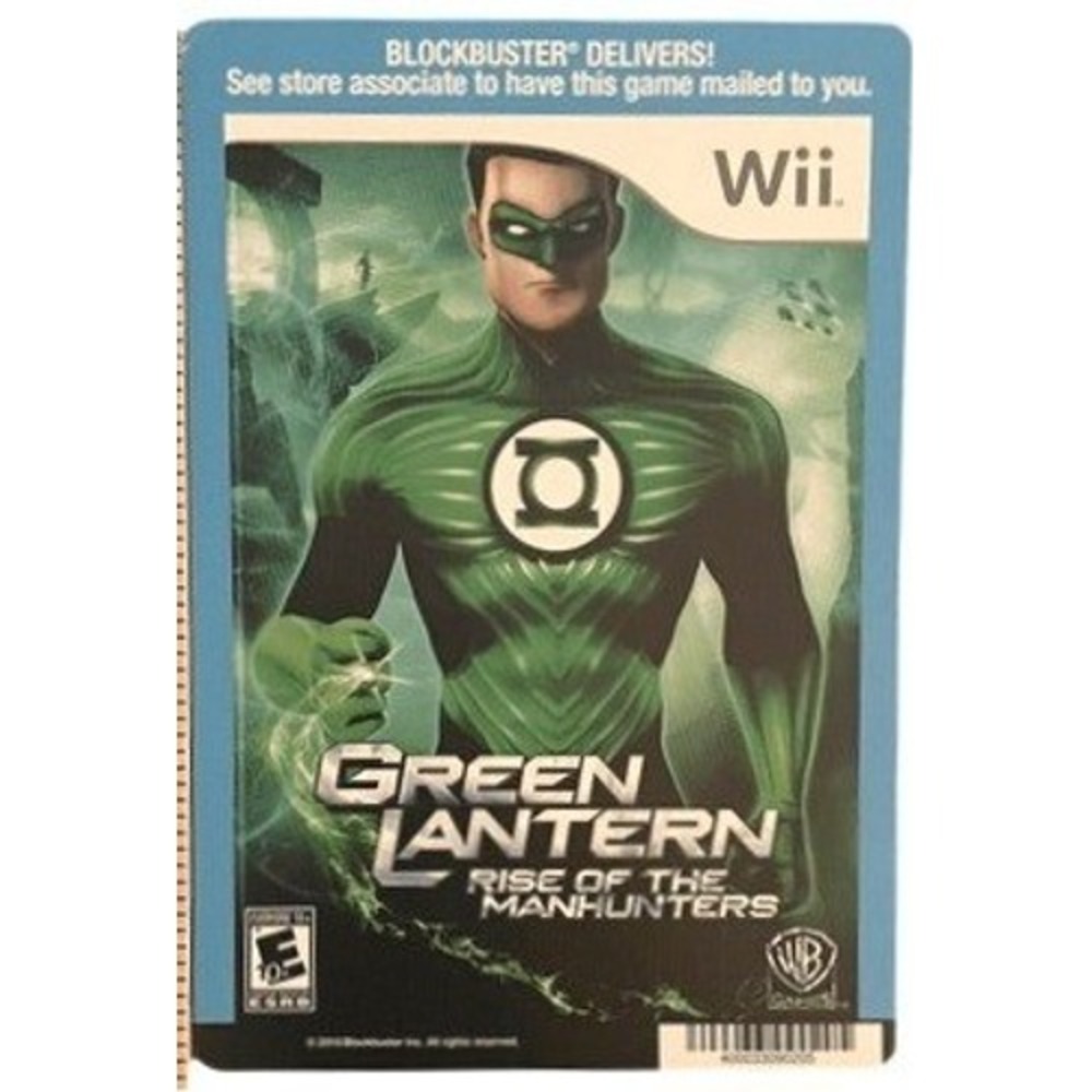 Green Lantern Rise of the Manhunters Nintendo Wii Blockbuster Case Art Insert